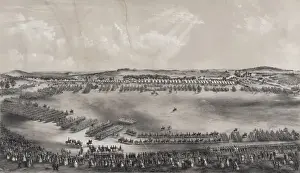 Sept Prints: Review of the Mass. volunteer militia, at Concord, Sept. 9