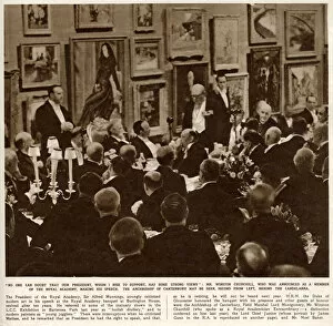 Images Dated 22nd March 2018: Revival of the Royal Academy Banquet, 1949