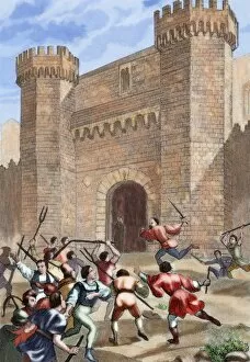 Revolt of peasants. Spain
