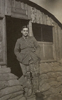 Images Dated 10th February 2017: RFC crewman at camp, Northern France, WW1