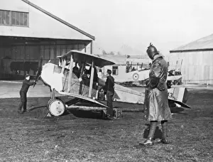 Mechanic Prints: RFC training with Sopwith biplane, WW1