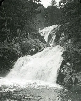 Waterfall Prints: Rhaeadr Ddu Waterfall at Maentwrog, North Wales