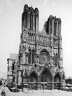Rheims cathedral after WW1