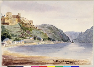 The Rhine at St. Goar with the Castle of Rheinfels The Rhine at St. Goar with the Castle of Rheinfels