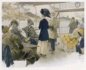Sightseers Prints: On a Rhine Steamer