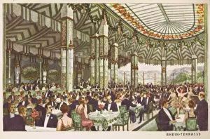 Rhine Prints: Rhine Terrace caf-Restaurant at Haus Vaterland, Berlin