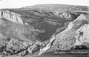 Swansea Prints: Rhosilli Cliffs and Slipper Stone