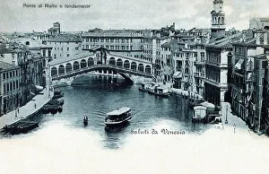 Rialto Prints: Rialto Bridge and Grand Canal, Venice, Italy