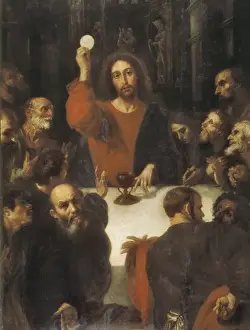 Supper Prints: RIBALTA, Juan (1596-1628). The Holy Supper. 1620