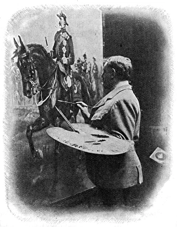 Painters Gallery: Richard Caton Woodville at work on a painting