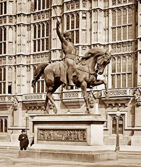 Coeur Prints: Richard Coeur Lion statue, Palace of Westminster, London