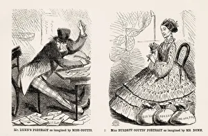Images Dated 21st May 2021: Richard Dunn and Angela Burdett-Coutts, caricatures