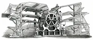 Richard Hoes printing machine with eight feeds