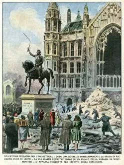 Richard I statue hit during WWII