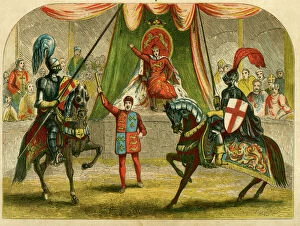Shakespeare Collection: Richard II interrupting a tournament