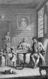 1729 Prints: Richard Steele Reading