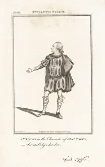 1776 Prints: Richard Yates as Malvolio in Twelfth Night, 1751