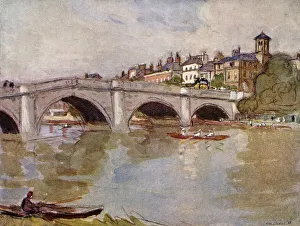 Richmond Bridge, SW London/Surrey. Date: 1916