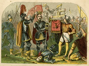 Images Dated 17th March 2017: Richmond crowned Henry VII at Bosworth