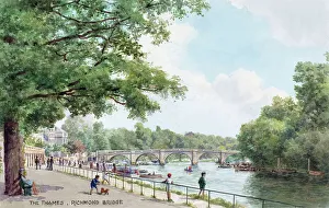Richmond-on-Thames and Richmond Bridge, Surrey