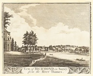 Alexander Hogg Prints: Richmond in Surrey from the River Thames, 18th century