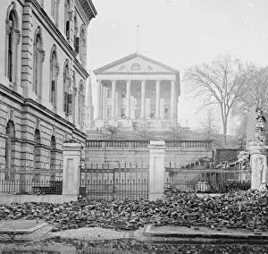 Richmond, Va. Custom House (left) and Capitol (center); rubb
