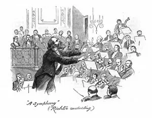 Richter conducts an orchestra