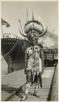 A Rickshaw boy of Durban in their remarkable costume. Introduced from Japan