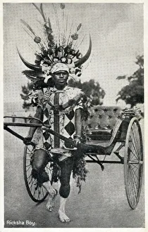A Rickshaw boy of Durban, South Africa