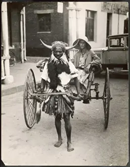 Rickshaws Prints: RICKSHAW / BULAWAYO / 1920S