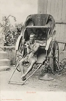 Rick Shaw Prints: Rickshaw Driver from Singapore