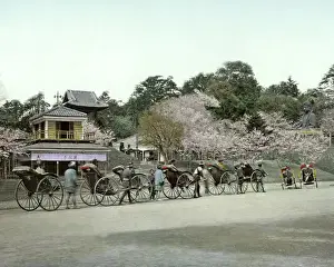 Ueno Prints: Rickshaws, Ueno, Tokyo, Japan