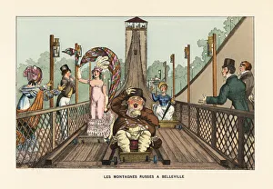 Diversion Prints: Riders on the Belleville rollercoaster, early 19th century