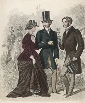 Jabot Prints: Riding Dress 1856
