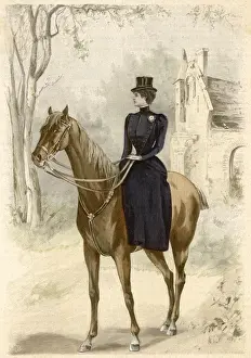 %unrestricted Prints: Riding Habit 1899