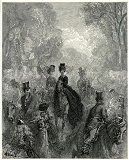 Engravings Gallery: RIDING IN HOLLAND PARK