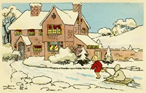 Riding on a sledge