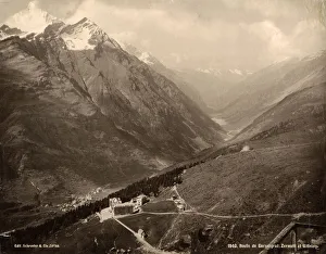 Images Dated 7th December 2017: Riffelalp Hotel and the road to Zermatt and Gornergrat