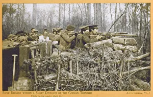 Shell Collection: Rifle Brigade in position, Western Front - WWI