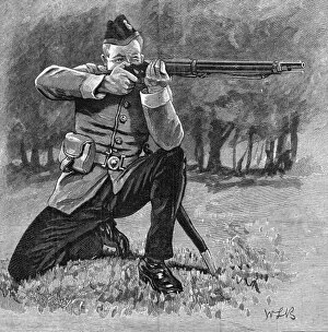 Images Dated 9th February 2012: Rifle, kneeling position, 1892