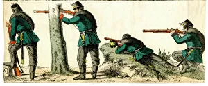 1868 Gallery: Four riflemen in action