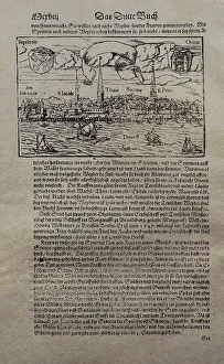 Commonwealth Prints: Riga, mid-16th century. Woodcut. Cosmographia