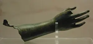 Forearm Prints: Right forearm belonging to a bronze statue of a woman. 3rd-1