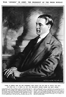 Censor Prints: The Right Hon F E Smith, War Censor in Chief, WW1