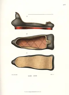 16thcentury Prints: Right shoe from a pair made for HRE Matthias