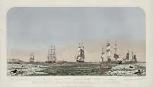 Straits Prints: Right whaling in Behering Straits & Arctic Ocean with its va