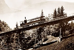 Lucerne Prints: Rigi Railway near Lucerne, Victorian period