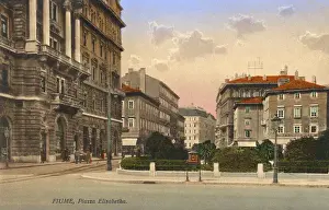 Croatia Prints: Rijeka, Croatia - Piazza Elisabetta