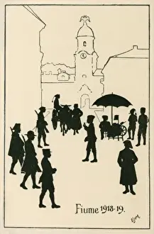 Fiume Prints: Rijeka (Fiume) - Scene just after WWI