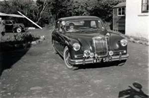 Riley Prints: Riley Pathfinder reg. No. WAF 580 at Cosawes Caravan Park